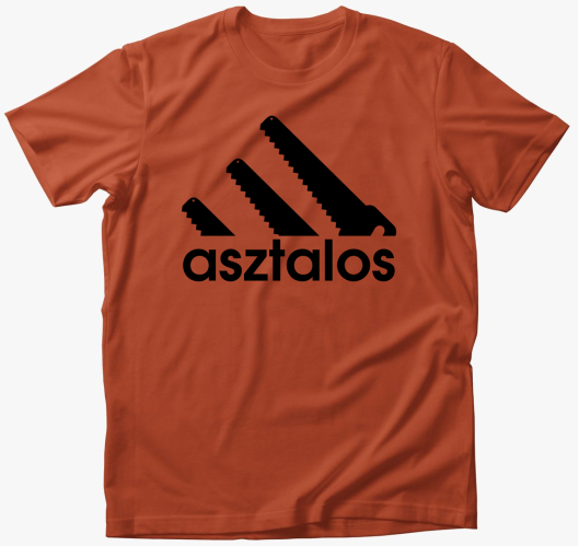 Asztalos márkaparódia póló