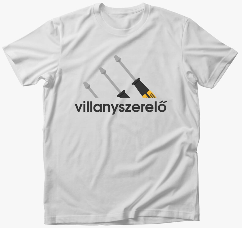 Villanyszerelő márkaparódia póló