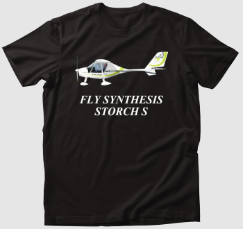 Fly Synthesis Storch fehér felirattal póló