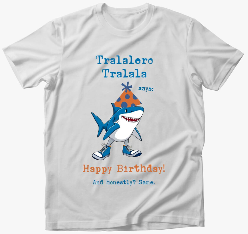 Tralalero Tralala Cartoon Birthday póló