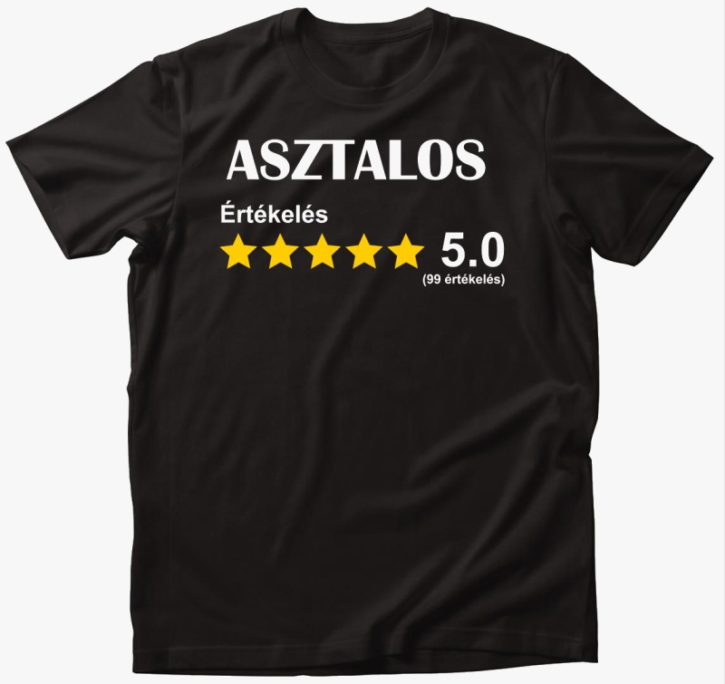 Asztalos értékelős póló