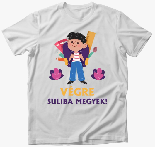 Végre suliba megyek póló