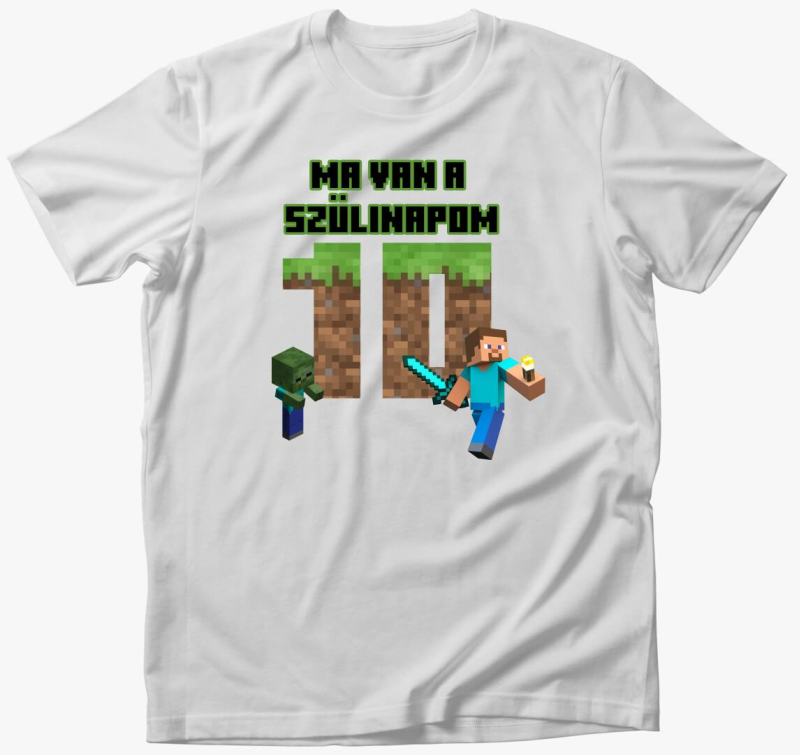 Minecraft ma van a szülinapom (választható évszámmal) póló