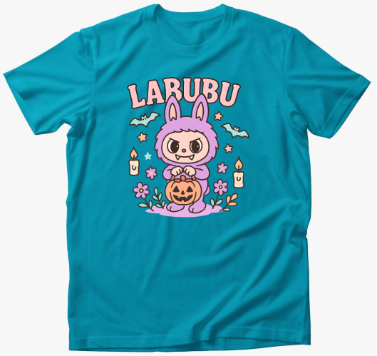 Halloween lila Labubu póló