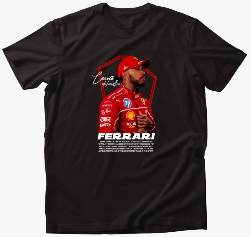 Lewis Hamilton Ferrari Arckép póló
