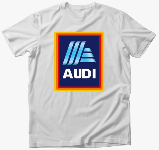 Audi bolt vicces póló