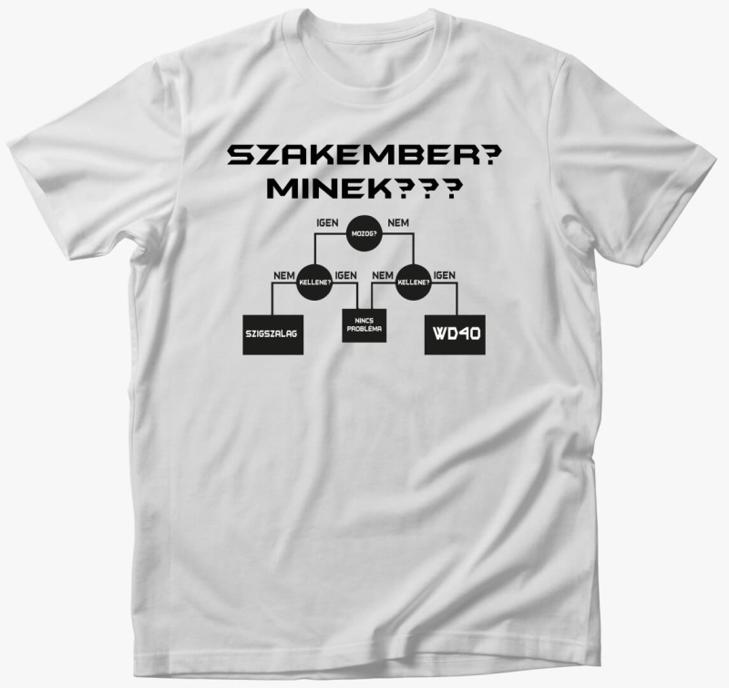 Szakember vicces póló