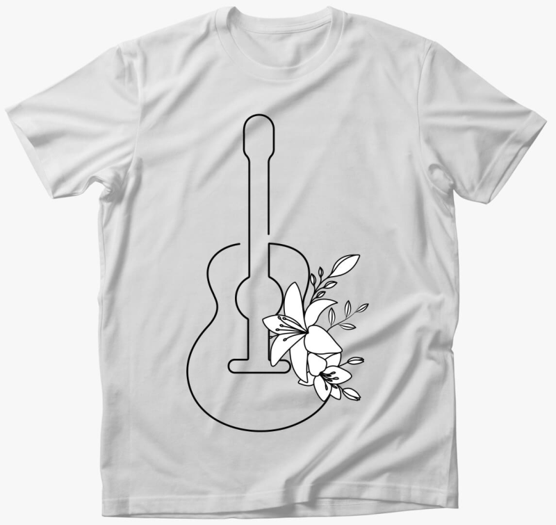 Floral Guitar póló
