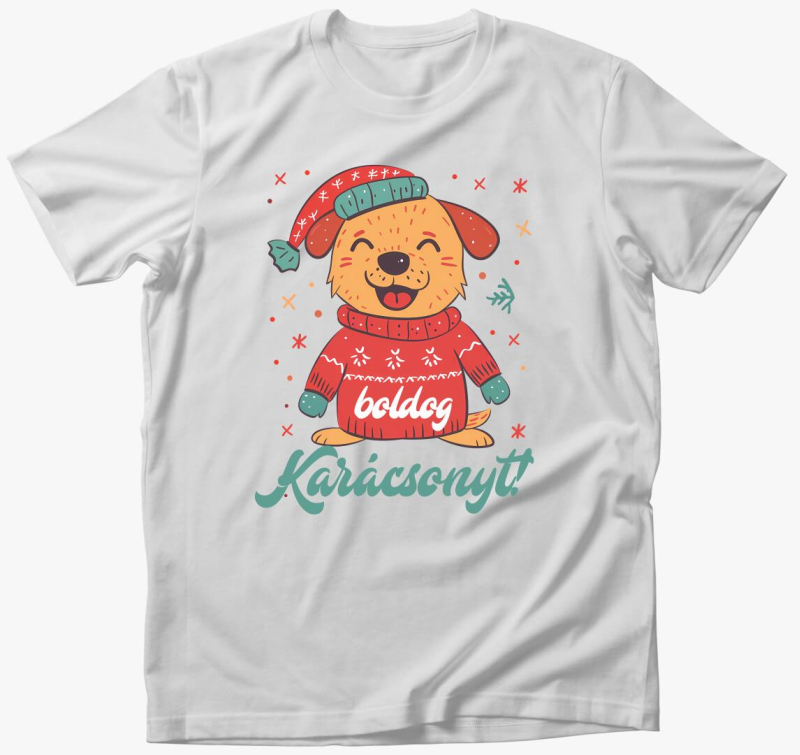 Boldog Karácsonyt Kutyás póló