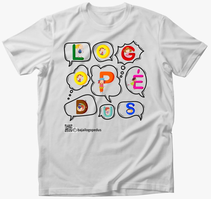 Logopédus szövegbuborék póló | színes