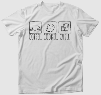 "Coffee, Cookie, Chill" póló