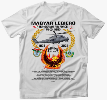 Mi-24 emlék ima fekete szöveg póló