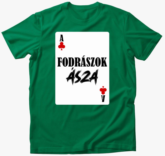 Fodrászok ásza kártyás póló...