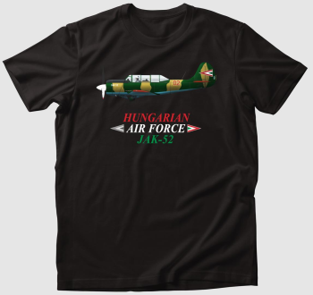 Jak-52 légierő piros-fehér-zöld felirattal póló