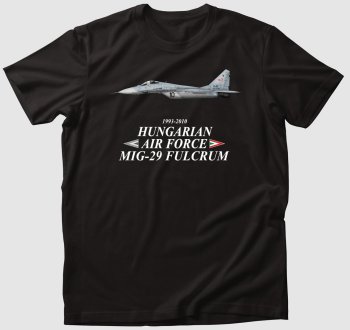 MiG-29 fehér felirattal póló
