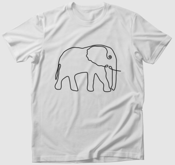Elefánt egyvonalas rajz póló