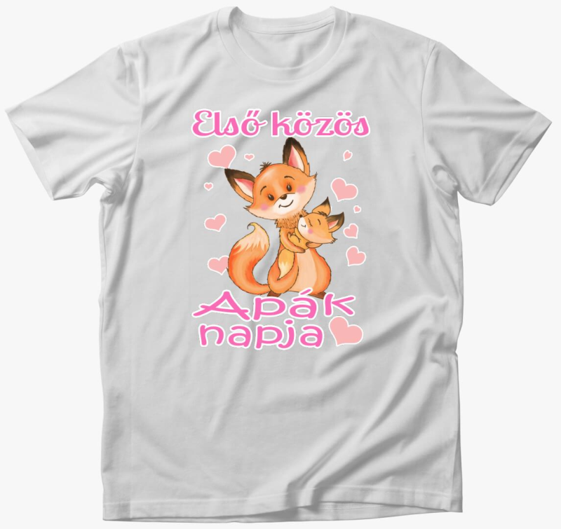 Első közös Apák napja róka lányos póló