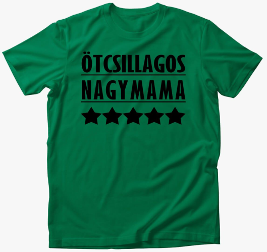 Ötcsillagos nagymama póló