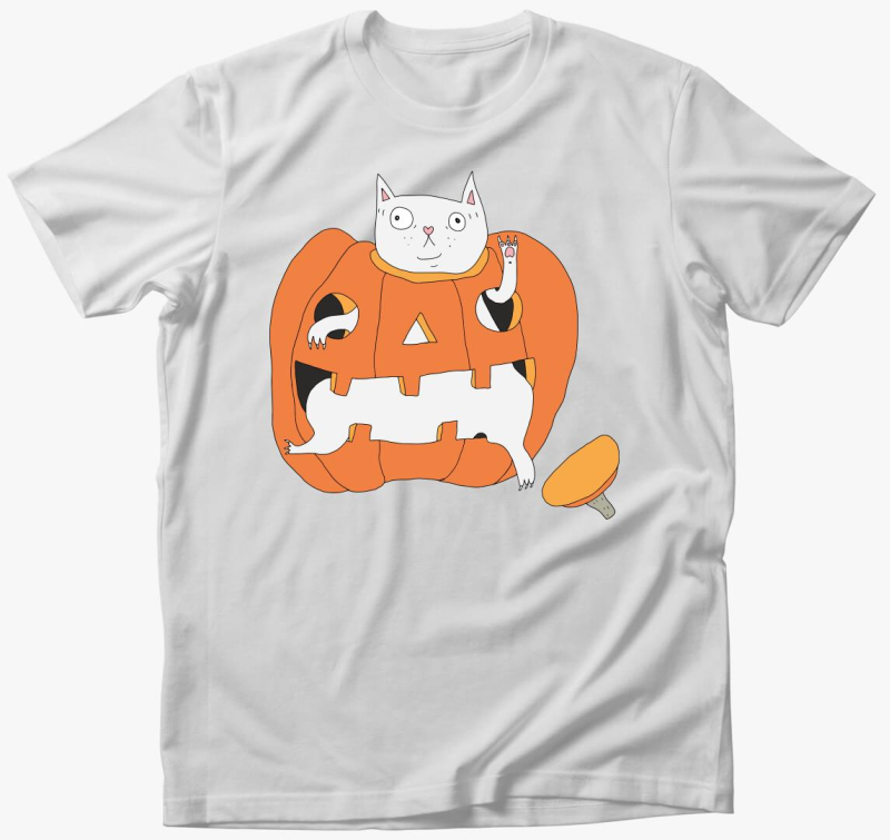 Tökbe szorult macska - póló