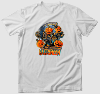 Halloweeni kaszás tök póló