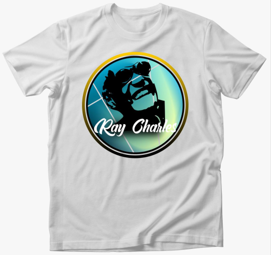 Ray Charles mintás póló