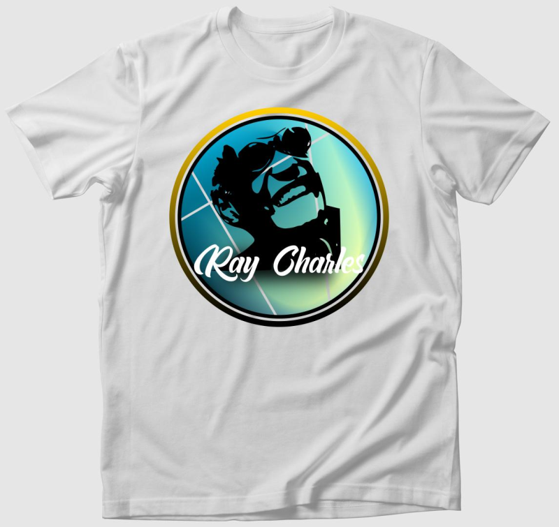 Ray Charles mintás póló