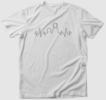Rick és Morty heartbeat - fekete póló