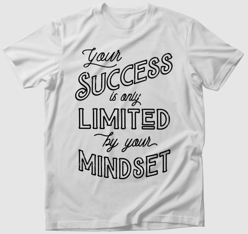 Your success is only limited by your mindset v1 black póló
