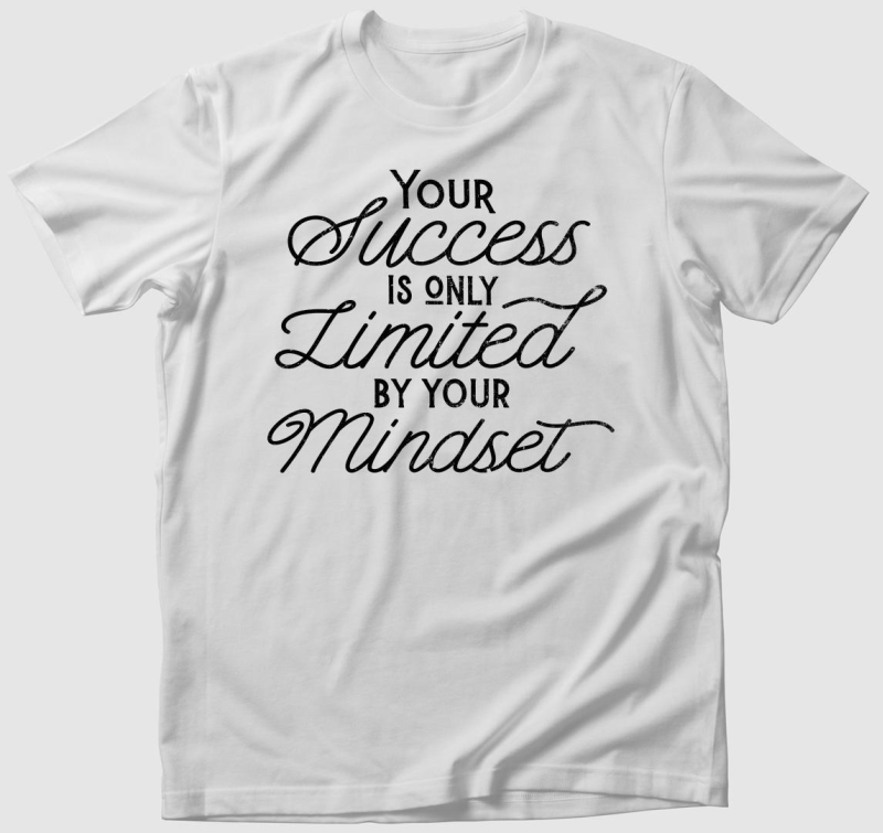 Your success is only limited by your mindset v2 balck póló