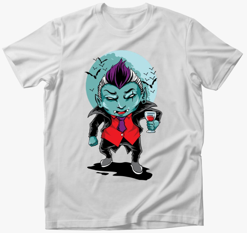 Borozó laza vámpír póló