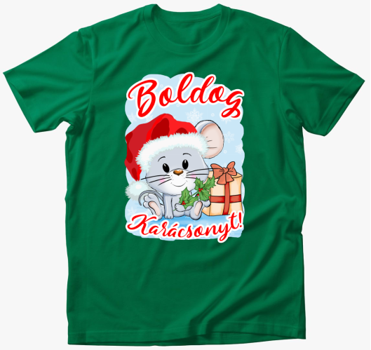 Boldog karácsonyt egérke póló...