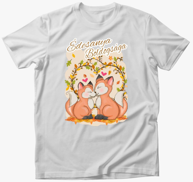 Édesanya boldogsága rókák ősszel gyerek póló