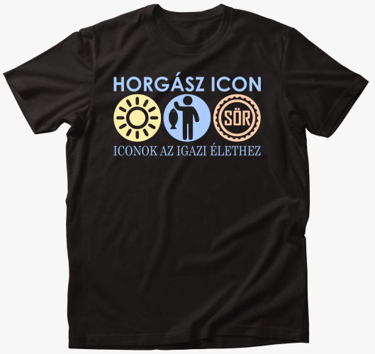 Horgász iconos póló