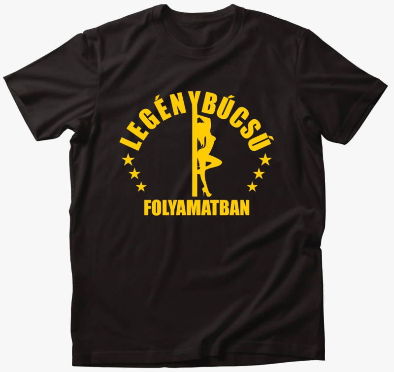 Legénybúcsú folyamatban sztriptízes póló