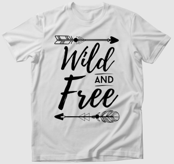 Wild and Free  póló - fekete minta 