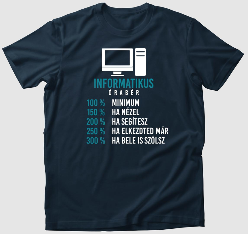 Informatikus órabér póló