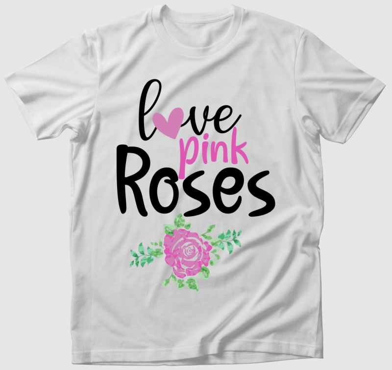 love Pink Roses póló
