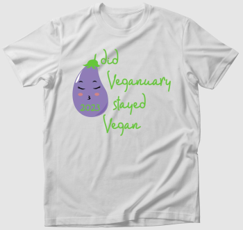 Did Veganuary 2023 padlizsános (zöld betűs) póló
