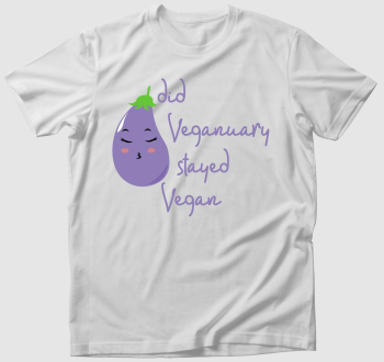 Did Veganuary padlizsános (lila betűs) póló