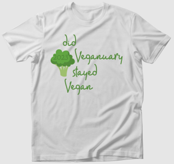 Did Veganuary 2023 brokkolis (zöld betűs) póló