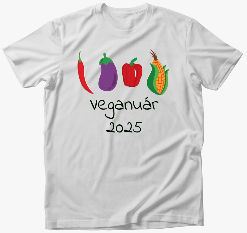 Veganuár 2023 (zöldségekkel) póló