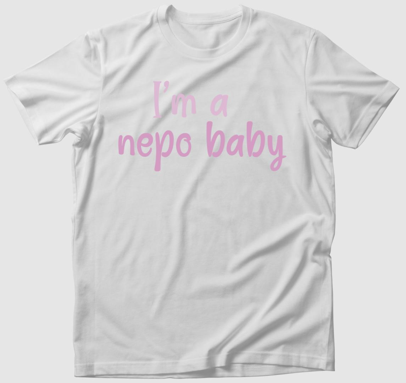 I'm a nepo baby (rózsaszín) feliratos póló