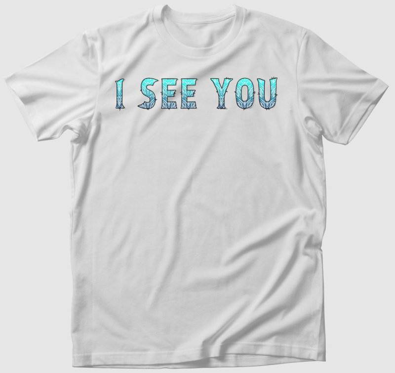 I see You (kék vízmintás) póló