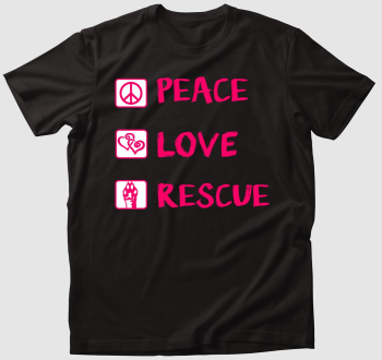 Peace Love Rescue póló