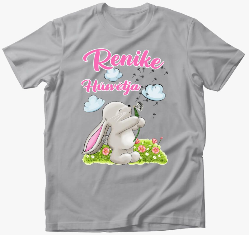 Húsvét Nyuszi fújókával névvel lány póló