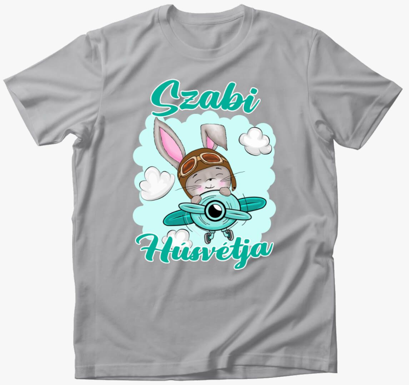Húsvét Nyuszi repül, névvel fiú póló