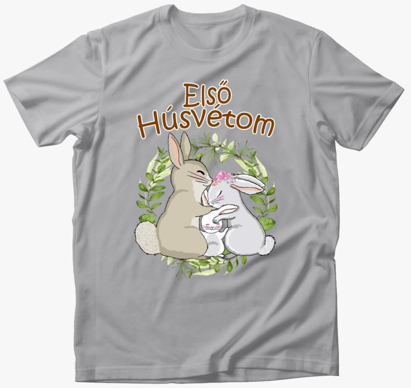 Húsvét Nyuszik ölelkezve Első Húsvétom baba póló