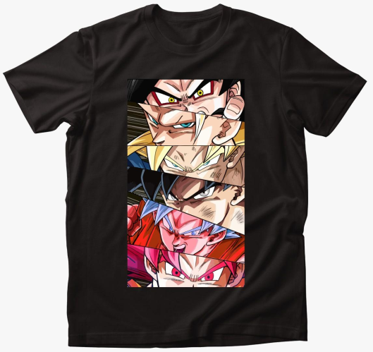 Dragon Ball Goku forms póló