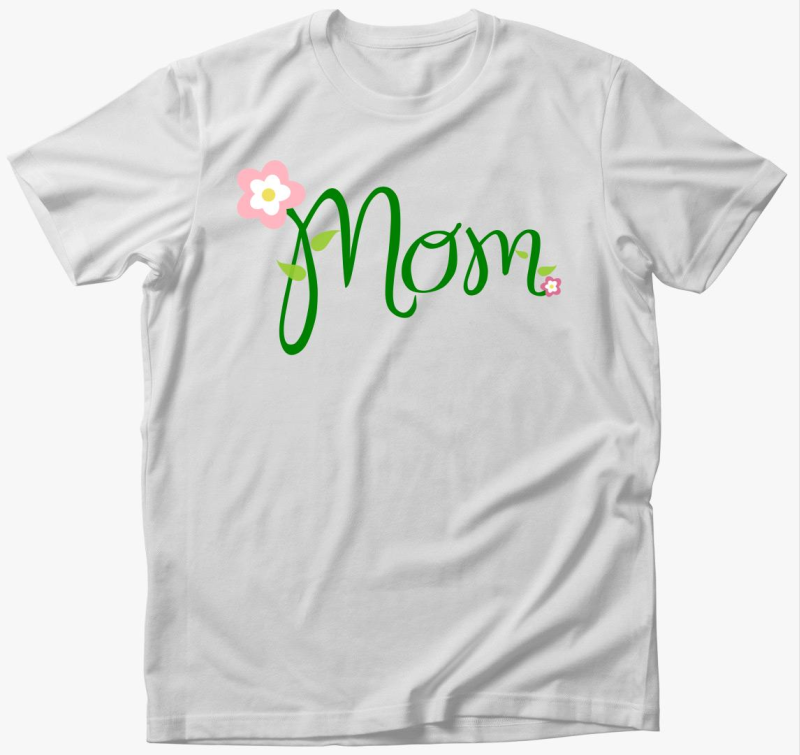 Mom virágos póló