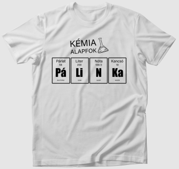 Pálinka kémia fehér vicces póló